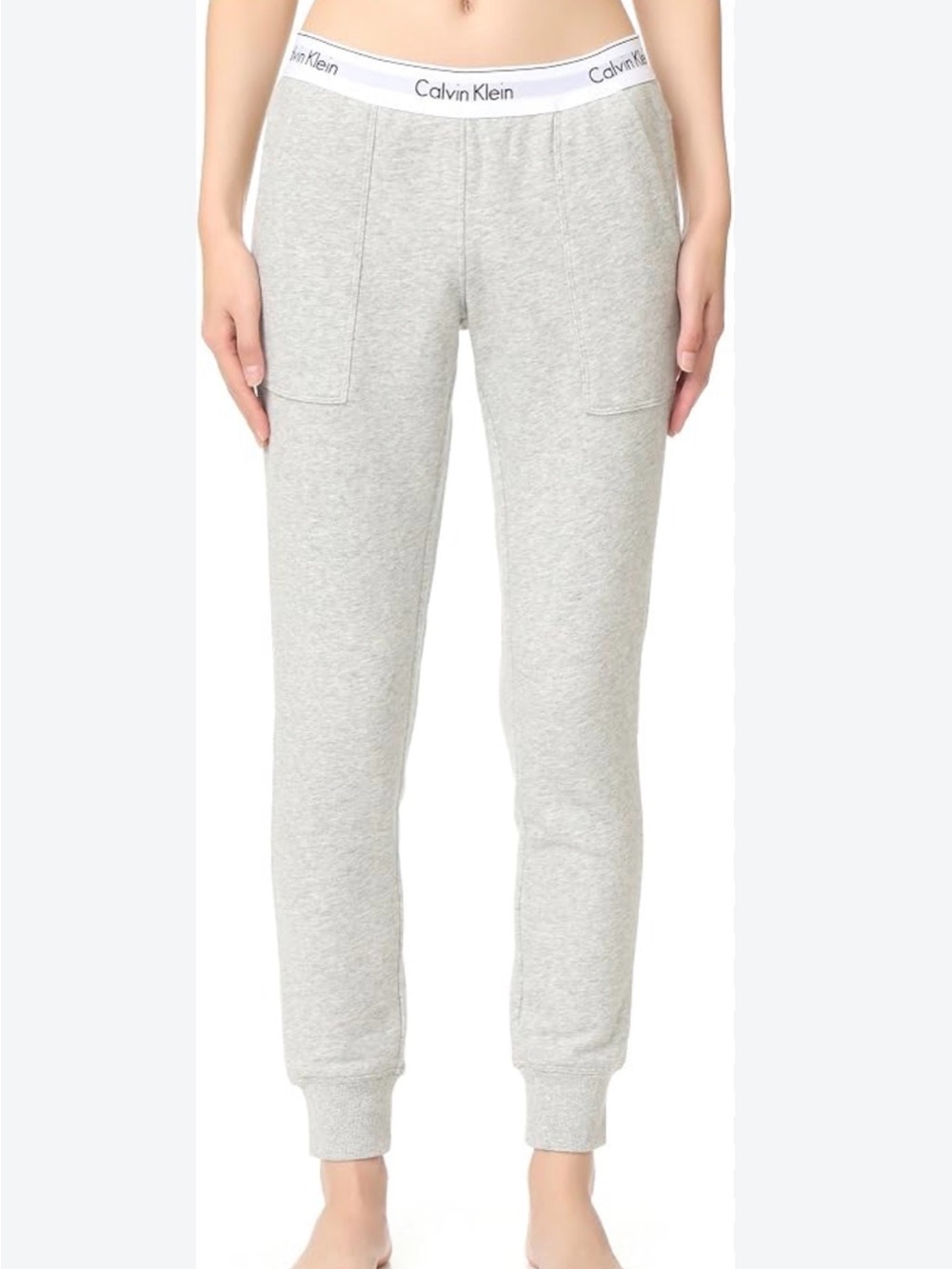 NWT Calvin Klein Women's Modern Cotton Jogger Pant in Grey Size Medium